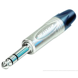 Ficha jack estéreo Neutrik profissional Ø 6,3 mm.
