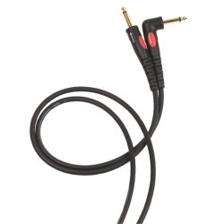 Cavo connessione strumenti musicali. Diametro esterno 6.5mm con schermo a treccia in rame rosso.