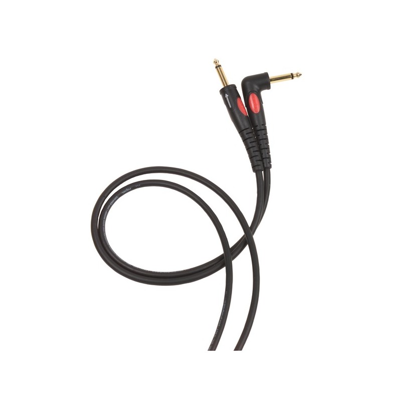 Cavo connessione strumenti musicali. Diametro esterno 6.5mm con schermo a treccia in rame rosso.
