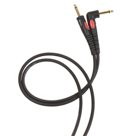 Cavo connessione strumenti musicali. Diametro esterno 6.5mm con schermo a treccia in rame rosso.