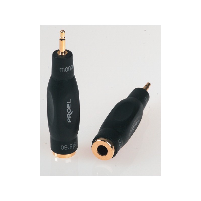 JACK MONO Male Ø 3.5mm - JACK STEREO Female Ø 6.3mm