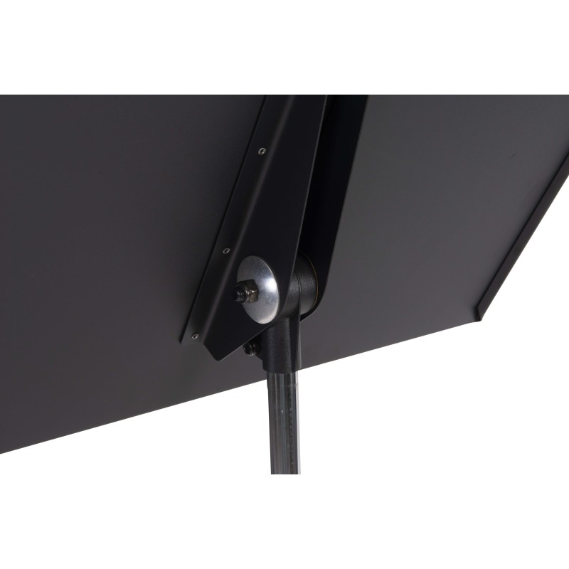 Professional sheet music stand with one hand quick release adjustment system