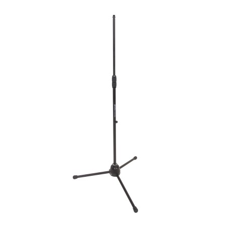 Professional straight microphone stand, featuring die-cast aluminum heavy duty tripod base.