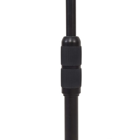 Professional telescopic boom microphone stand, featuring die-cast aluminum heavy duty tripod base and upper joint.