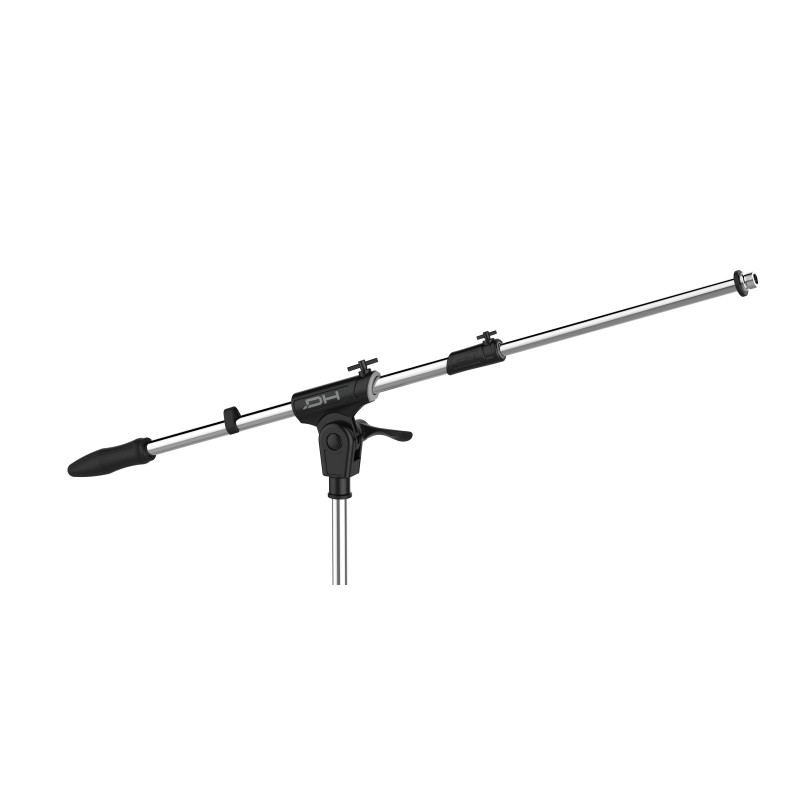 Professional telescopic boom microphone stand, featuring die-cast aluminum heavy duty tripod base and upper joint.