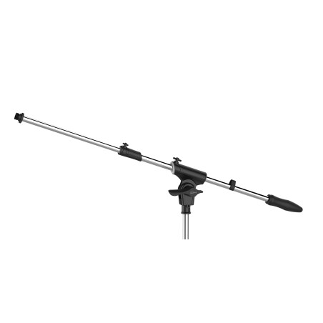 Professional telescopic boom microphone stand, featuring die-cast aluminum heavy duty tripod base and upper joint.