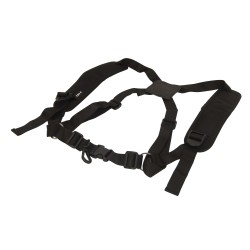Correia cruzada para saxofone, confortável e fácil de usar, com enchimento macio para o ombro. Cor preta.