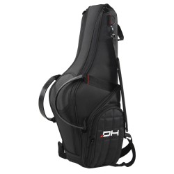 Padded Alto saxophone bag made of waterproof 1680D polyester material. Available in black color.