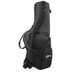 Padded Tenor saxophone bag made of waterproof 1680D polyester material. Available in black color.
