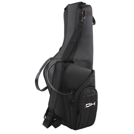 Padded Tenor saxophone bag made of waterproof 1680D polyester material. Available in black color.