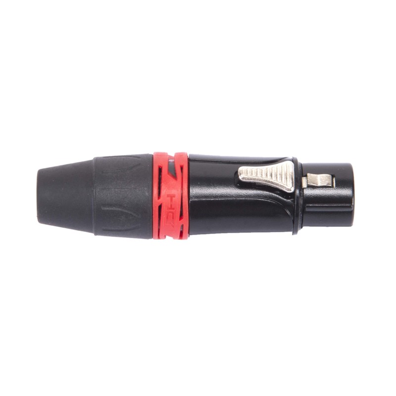 Conector ONEHERO profissional XLR fêmea de 5 pinos volante.