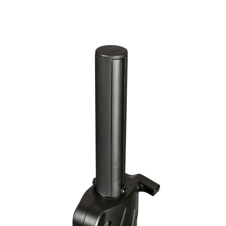 Suporte profissional ajustável em altura para altifalantes. Preto fosco.
