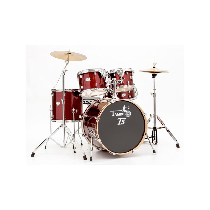 Bateria série T5 5 componentes acabamentos Red Sparkle