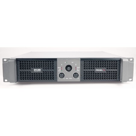 Amplificador estéreo 2 x 3000 W a 2 ohm com CLIP limiter selecionável