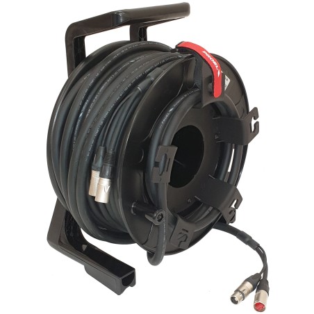 Combined Very Long Cable - Balanced Analogue / LAN61S - On Cable Drum - Length mt.30