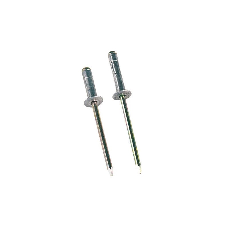 Smooth aluminum multigrip pop-rivet 0.16 x 0.67 in.