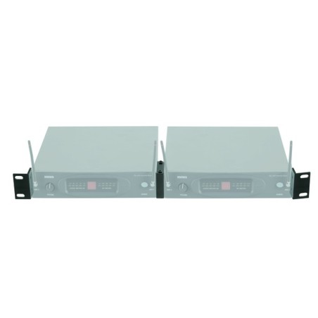 Kit per montaggio a rack di 2 ricevitori radiomicrofonici serie RMW1000 in 1 unità rack.