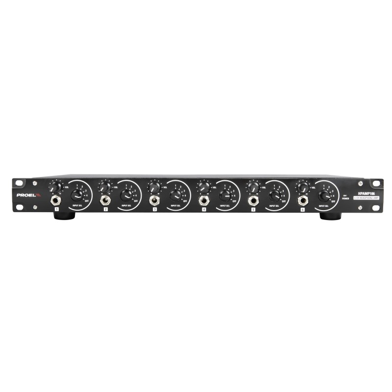 Amplificador para auscultadores de 6 canais