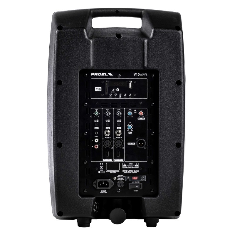Sistema bi-amplificado de 2 vias com mesa de mistura de 3 canais e MEDIA PLAYER