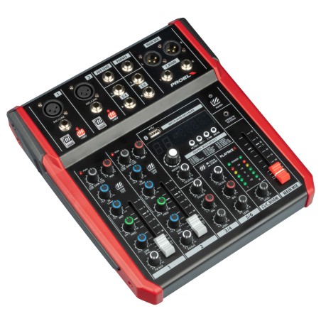 Mixer compacto de 6 canais com DSP e interface USB/BT