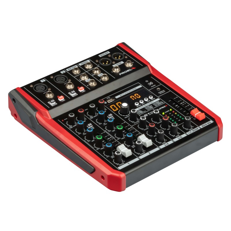 Mixer compacto de 6 canais com DSP e interface USB/BT
