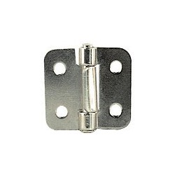 Small, heavy-duty, detachable, 2.2mm (0.09 in)-thick galvanized steel.