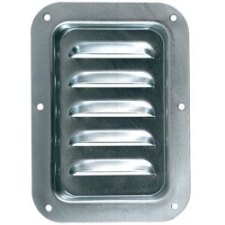 1mm (0.04 in)-thick galvanized steel recessed plate with ventilation slots.