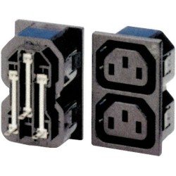 Doppia presa da pannello tripolare CEE CA-250VCA-10A.