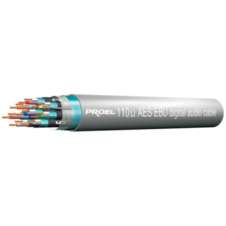 Cavo audio digitale AES/EBU multipolare a 8 coppie schermate e twistate con drain wire.