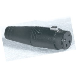 Presa volante di potenza serie AMPHENOL con morsetto cavo a vite e calotta in materiale termoplastico, 4 poli.