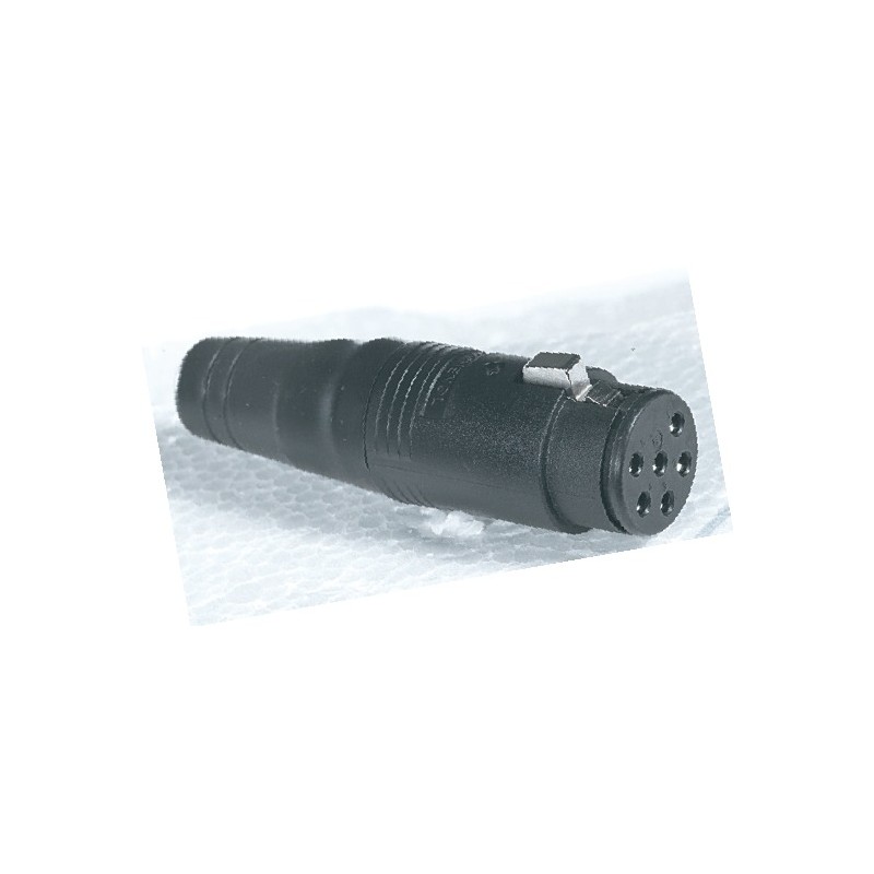 Presa volante di potenza serie AMPHENOL con morsetto cavo a vite e calotta in materiale termoplastico, 6 poli.