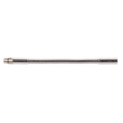 Pescoço de ganso de metal equipado com conectores XLR de 3 polos macho/fêmea.