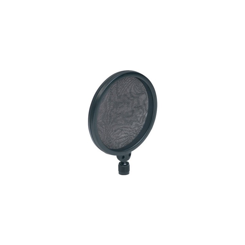 ABS anti-sibilant pop filter frame with 5/8' connection.