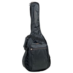 Saco para guitarra clássica em nylon 420D à prova de rasgão. Disponível em preto.