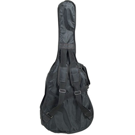 Saco para guitarra clássica em nylon 420D à prova de rasgão. Disponível em preto.