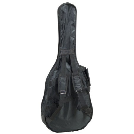 Saco para guitarra acústica/folk em nylon 420D à prova de rasgões. Disponível em preto.