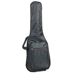 Saco para guitarra elétrica em nylon 420D à prova de rasgão. Disponível em preto.