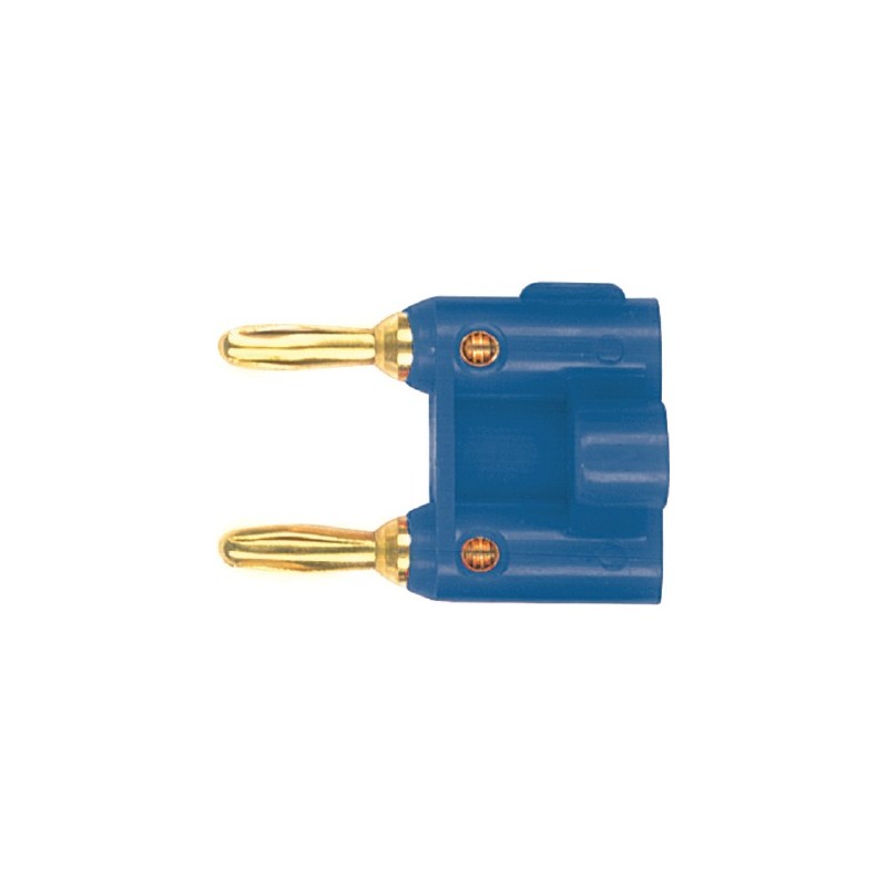 Spinotto Banana Plug doppio con contatti dorati.