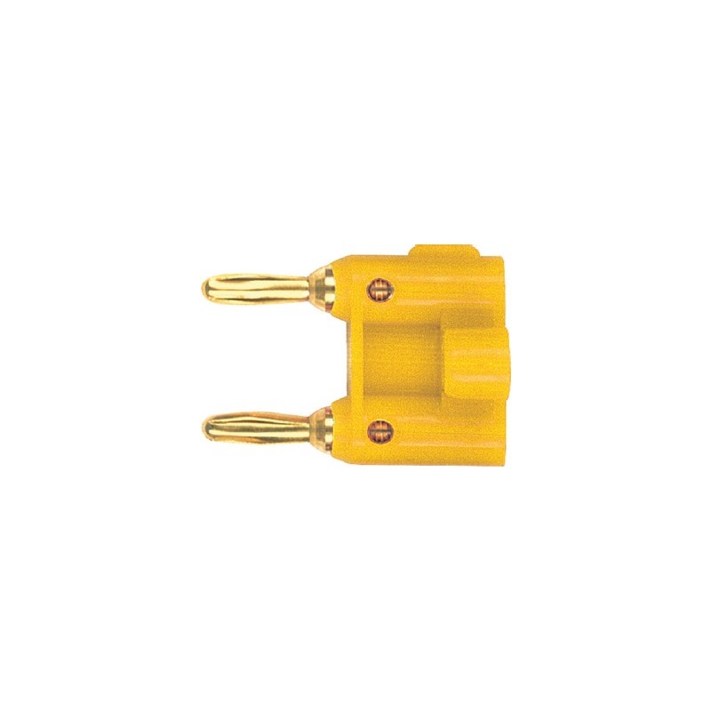 Dual banana plug with gold plated contacts.