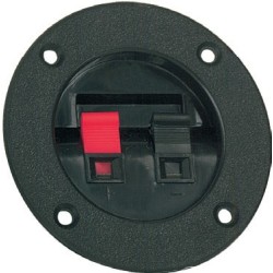 Dual spring loaded Binding Post with ABS flange.