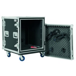 19' Professional Foam suspended Rack case 12U with 100mm wheels, 50cm rackable depth. 2