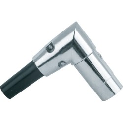 Professional DIN cable mount right-angled shielded male plug with nickel plated brass shell, five 45° poles.