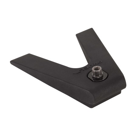 Triangular desktop heavy iron-cast base with APM40 universal adapter.