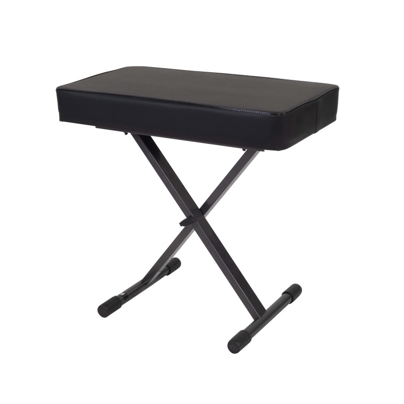 Professional “X style” keyboard bench, painted steel construction.