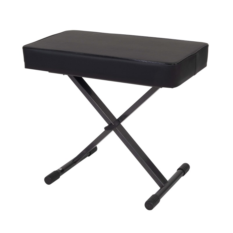 Professional “X style” keyboard bench, painted steel construction.
