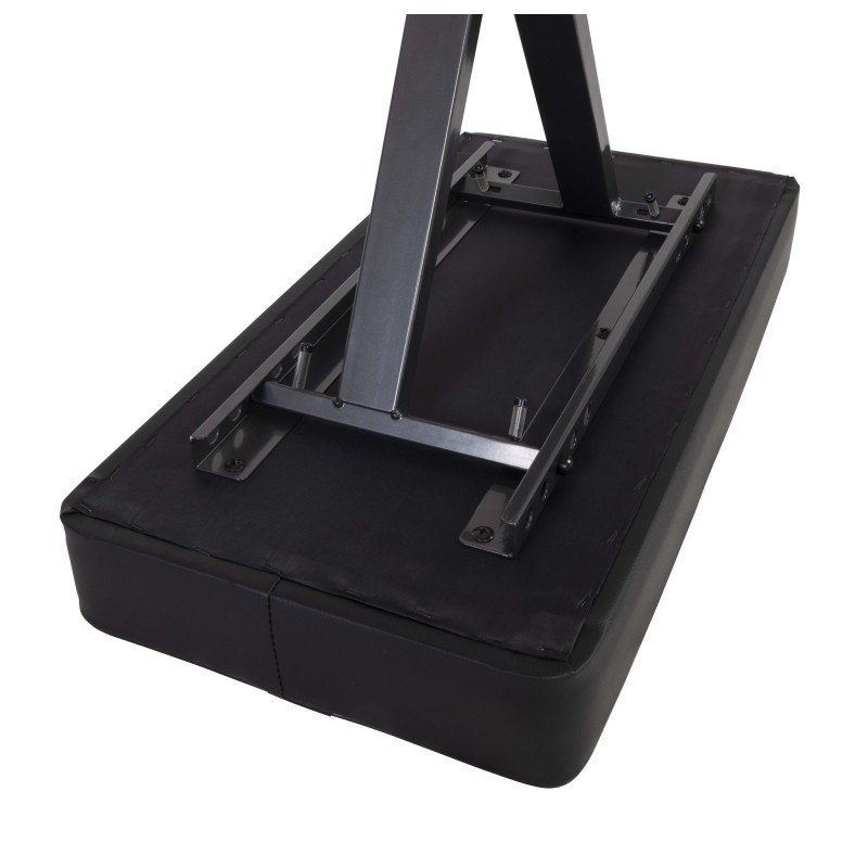 Professional “X style” keyboard bench, painted steel construction.