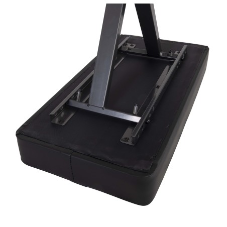 Professional “X style” keyboard bench, painted steel construction.