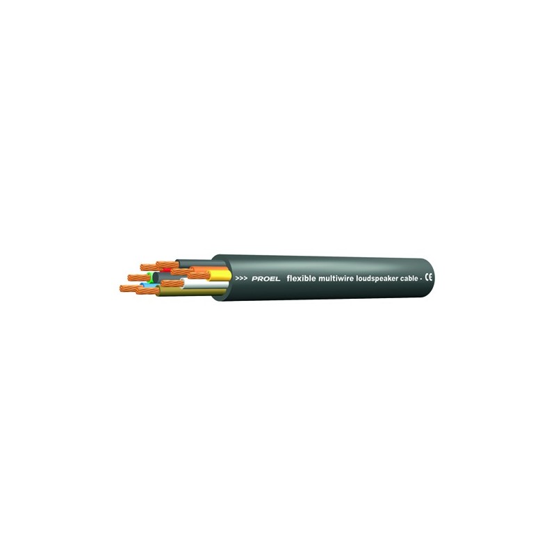 Flexible 8 twisted conductors speaker cable for passive loudspeakers