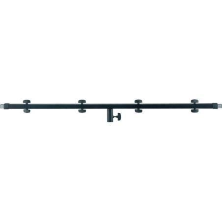 Steel tube telescopic horizontal T-bar to support up to 8 par cans.