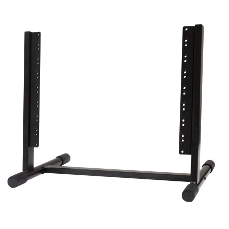 Suporte de mesa de 8 unidades de 19" com rack basculante inclinado. 